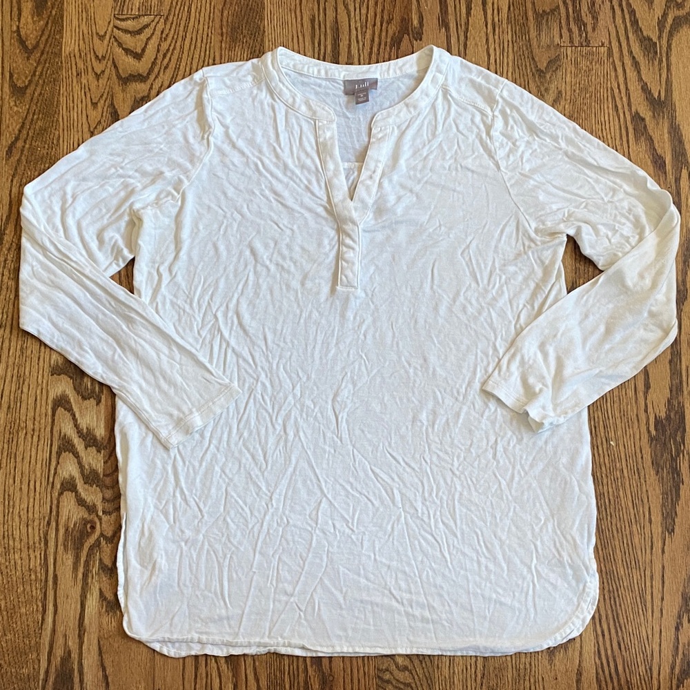 Cream J. Jill lightweight, long sleeve shirt, size M. Excellent condition